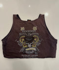 Voodoo faded brown cropped tank