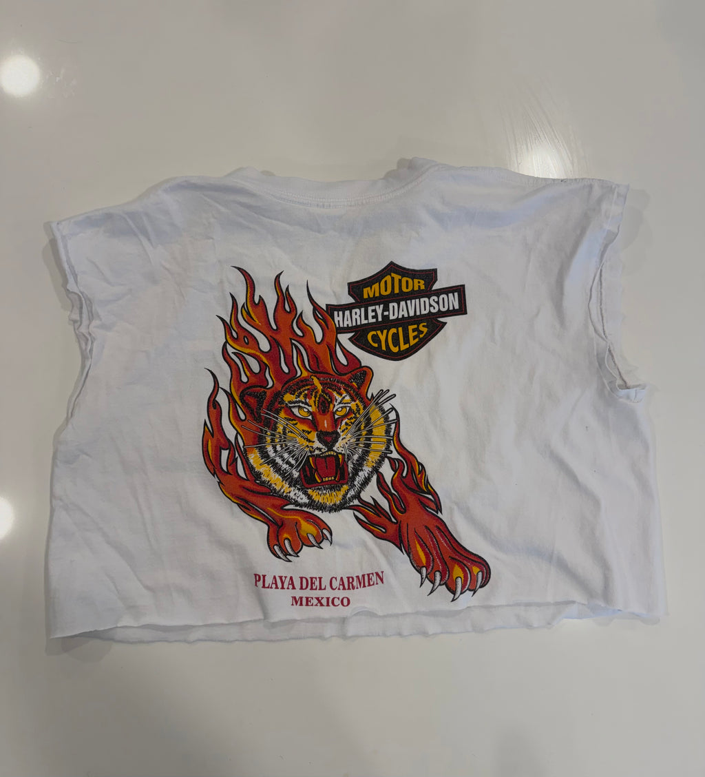 Mexico tiger cropped tee