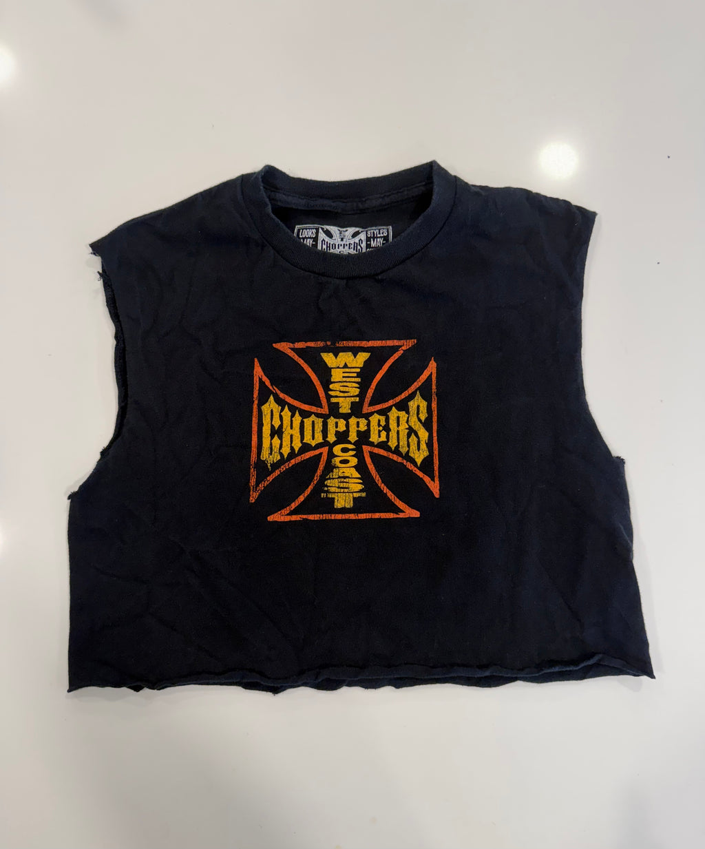 West Coast choppers snake cropped tee