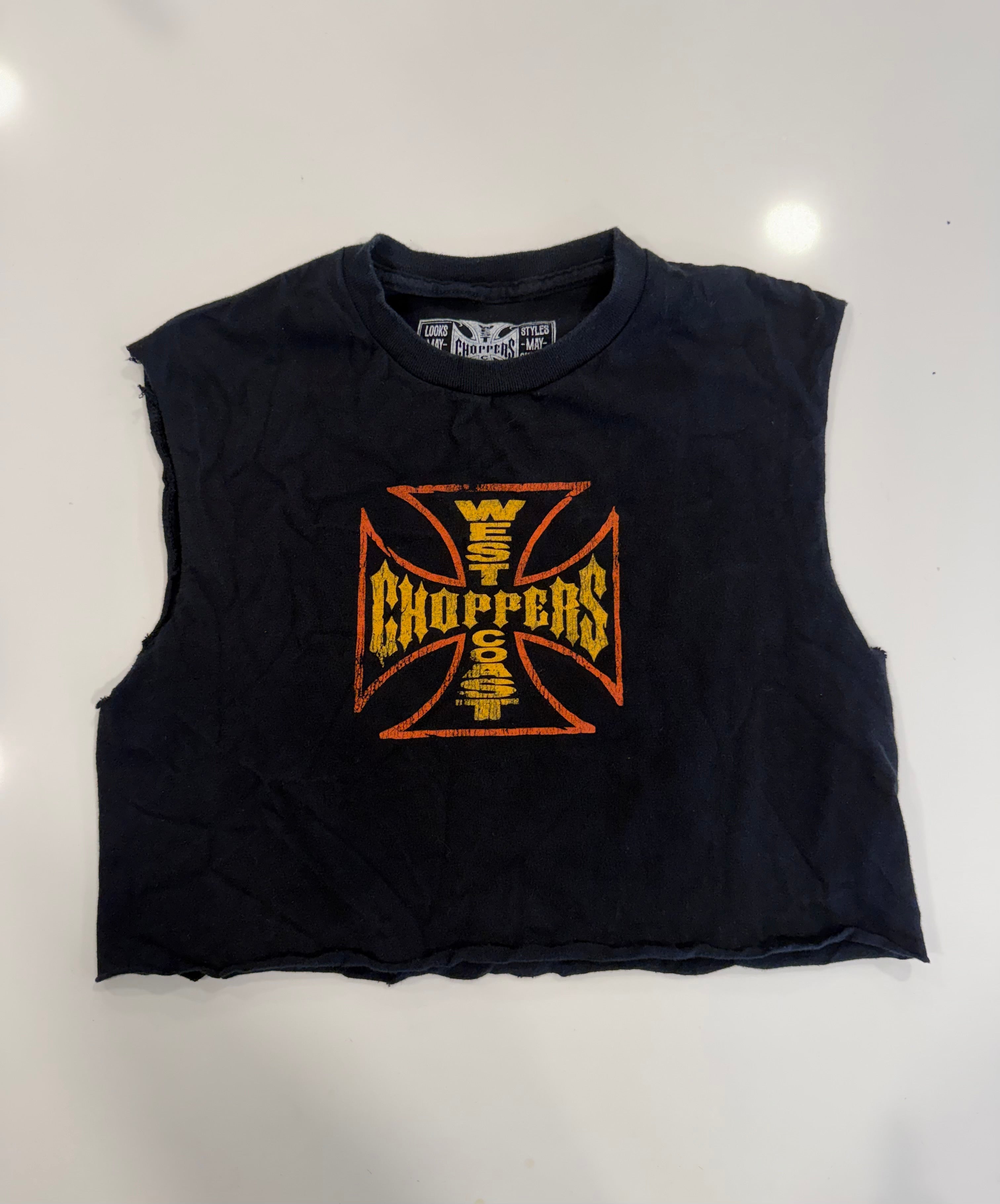 West Coast choppers snake cropped tee