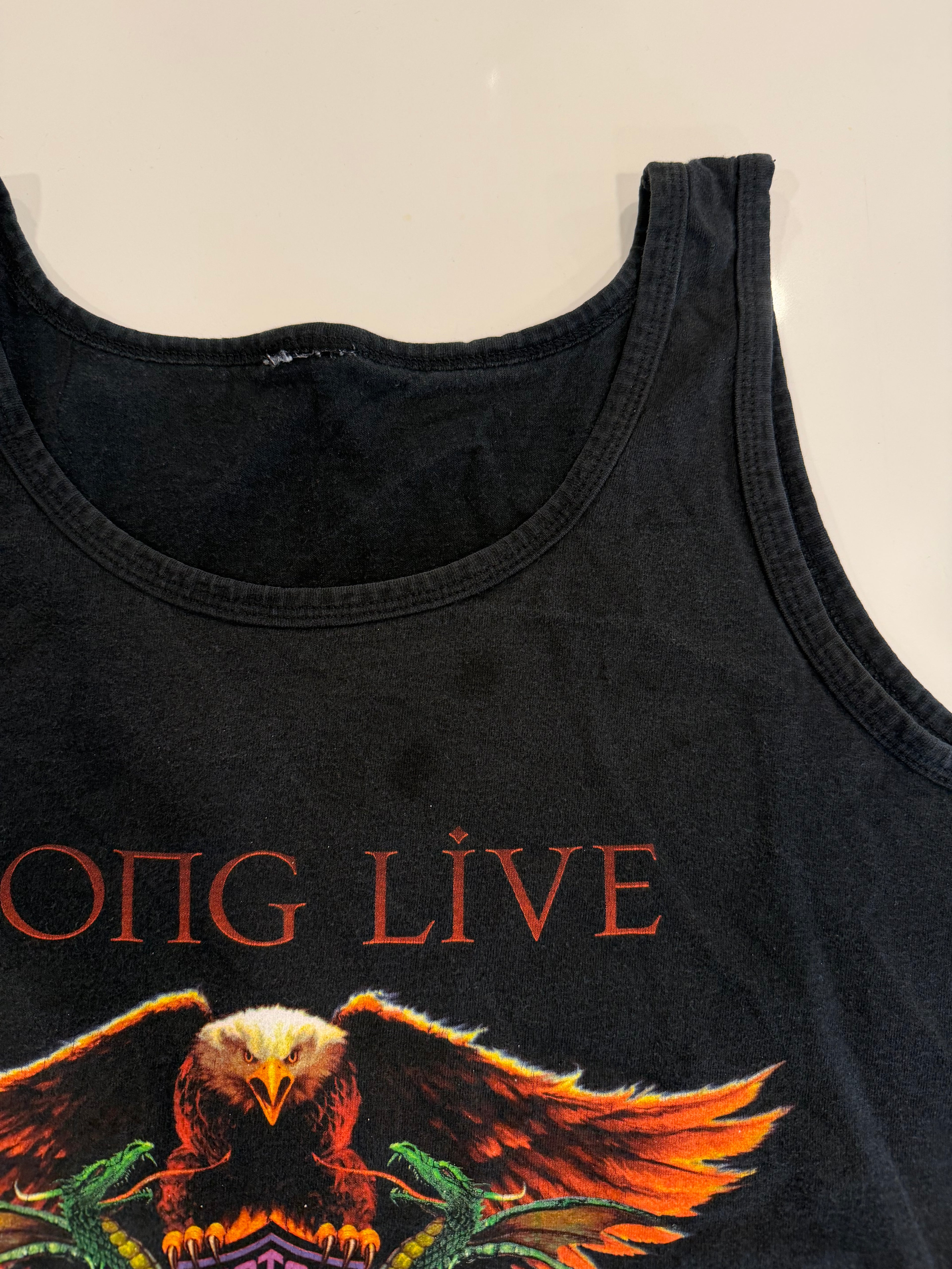 Cali long live eagle/snake cropped tank