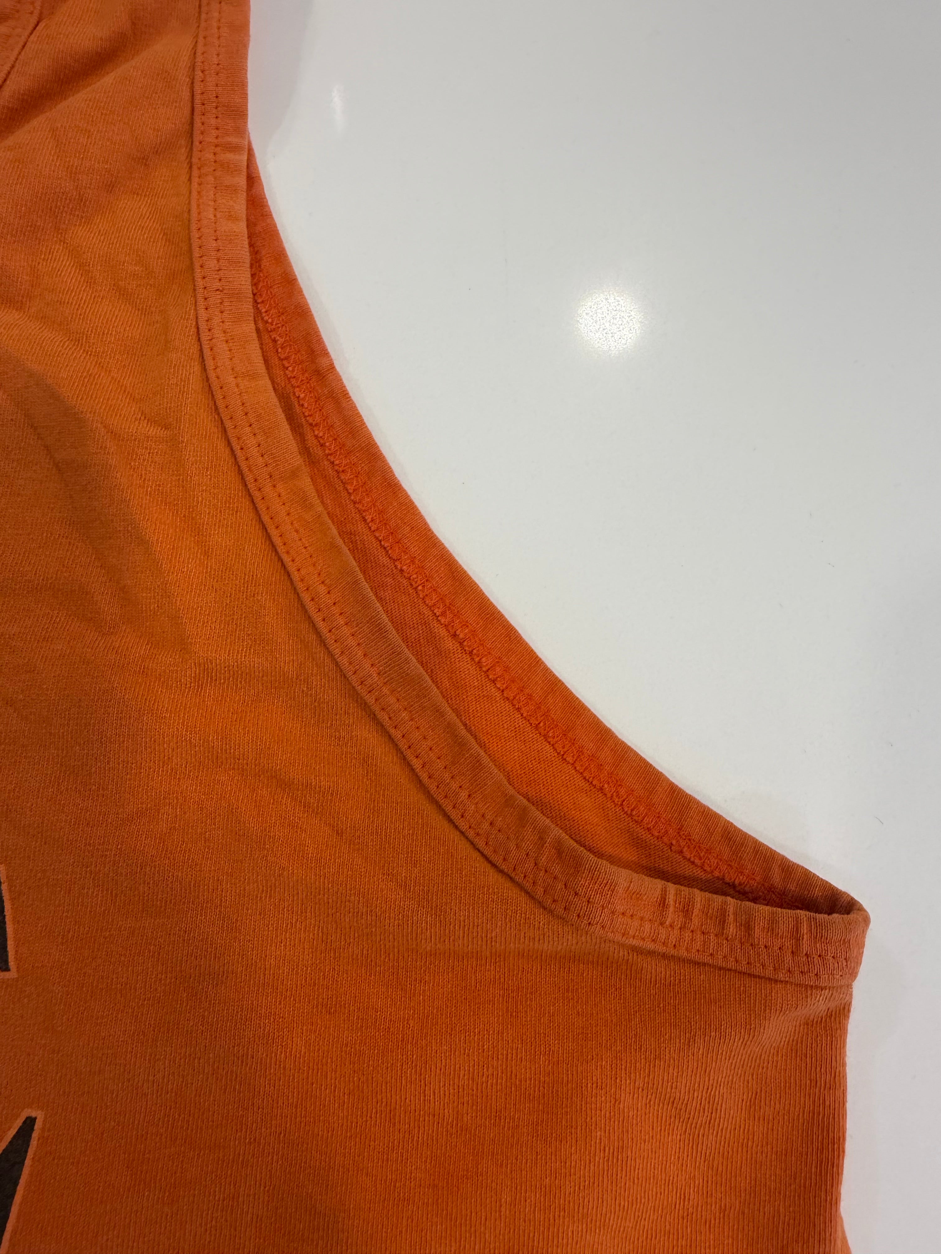 Illinois live to ride orange cropped tank