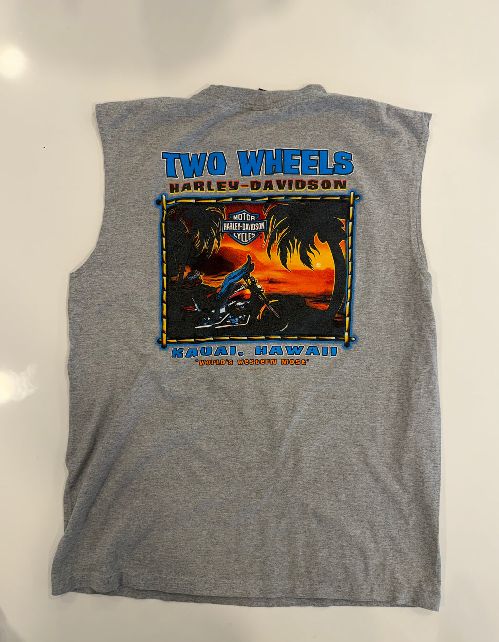 Hawaii flaming eagle muscle tank