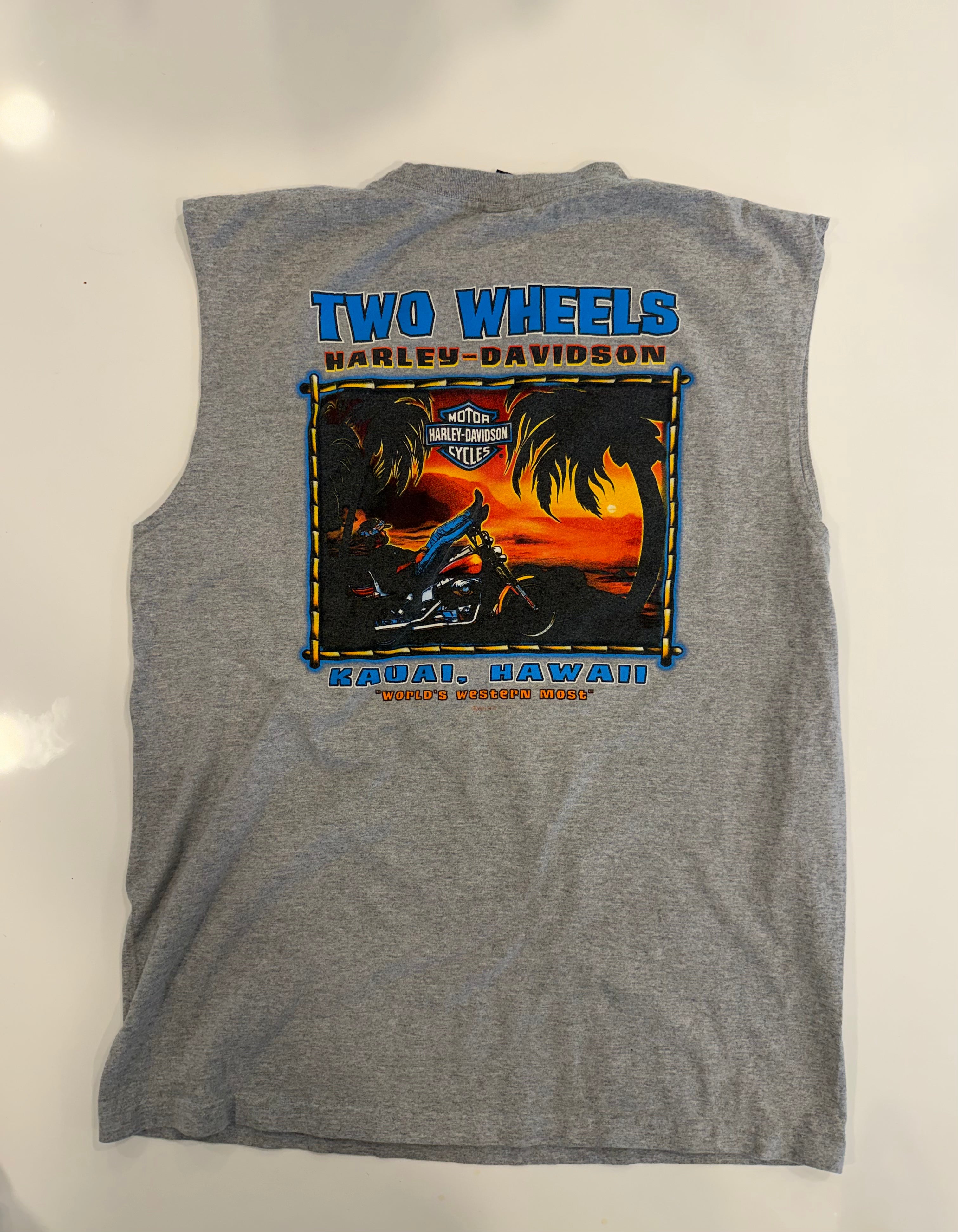 Hawaii flaming eagle muscle tank