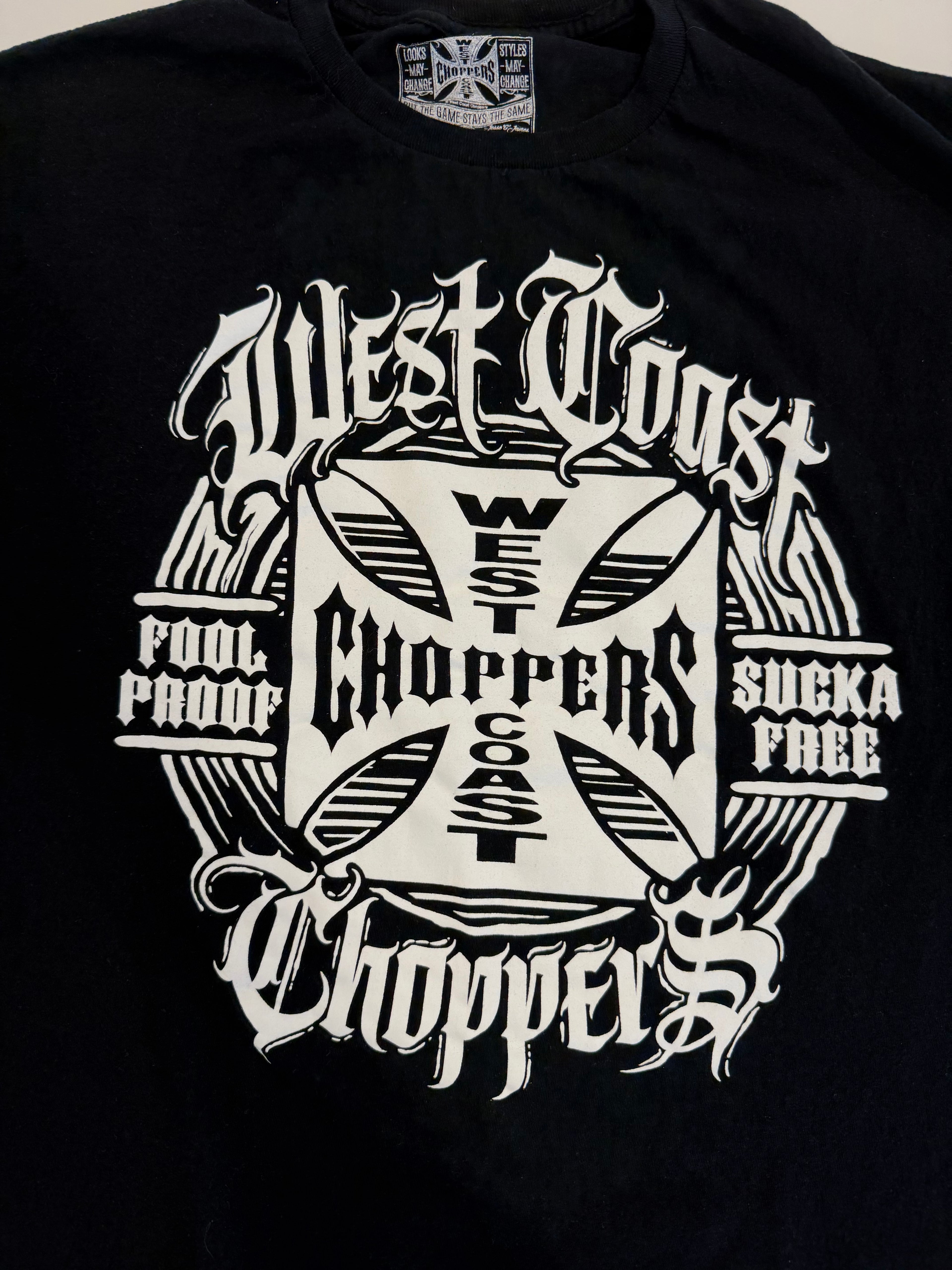 Fool proof, Sucka free West coast choppers T shirt