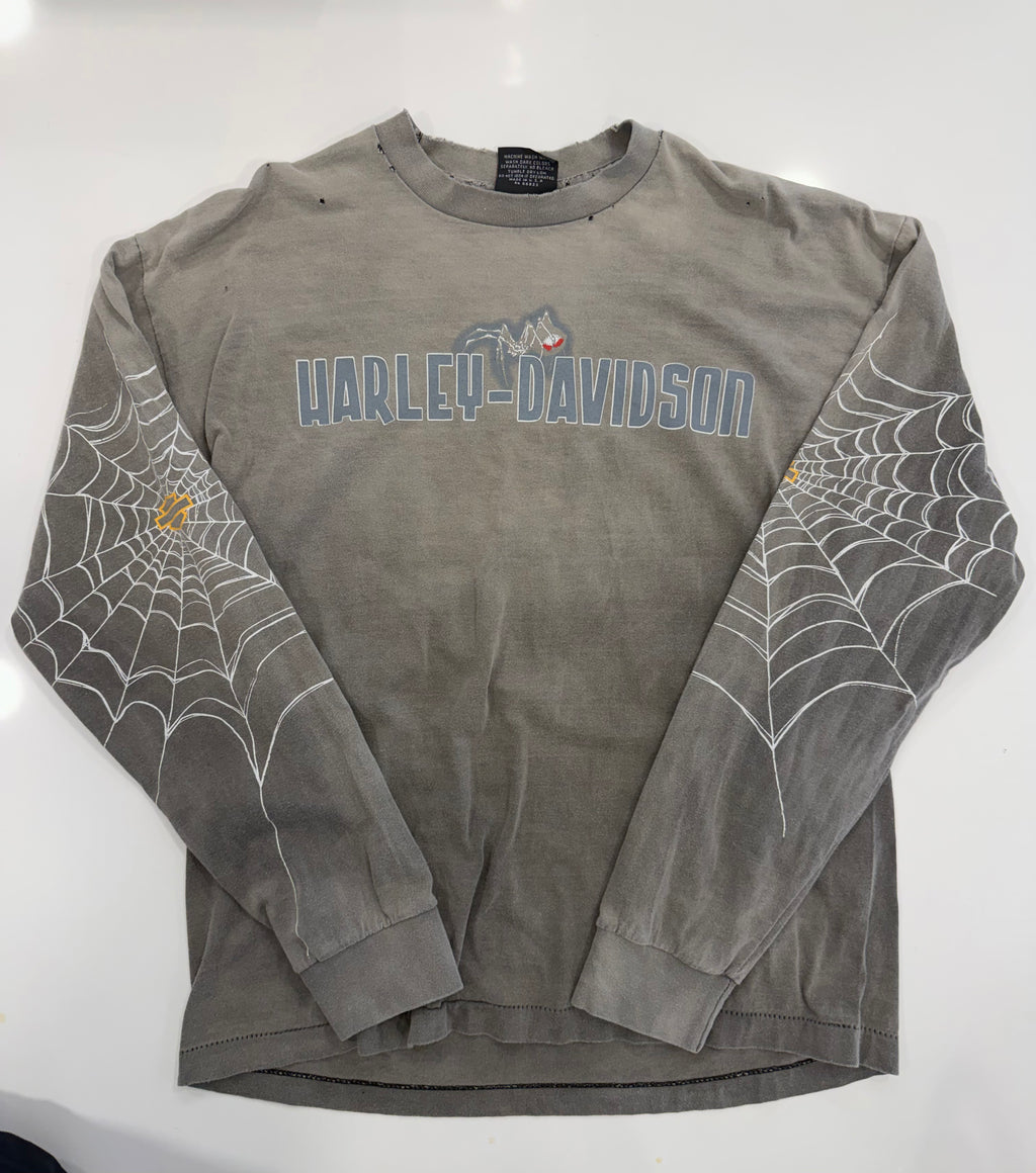 Grey/beige washed spider long sleeve