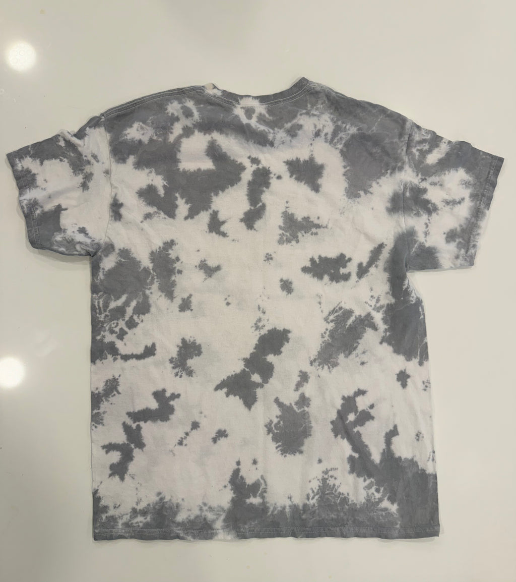 Pink shield tie dye T shirt