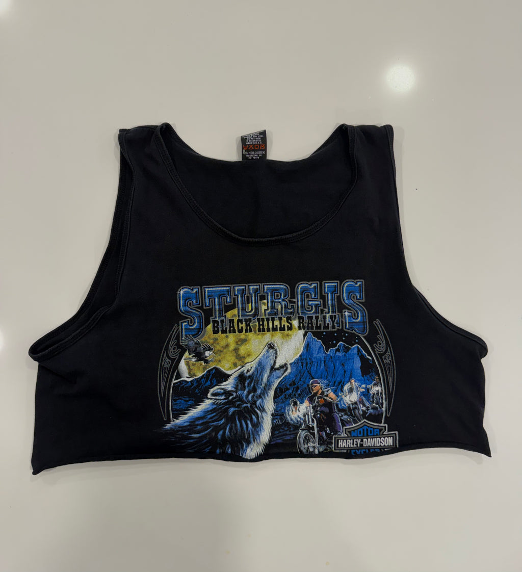 Sturgis wolf cropped tank