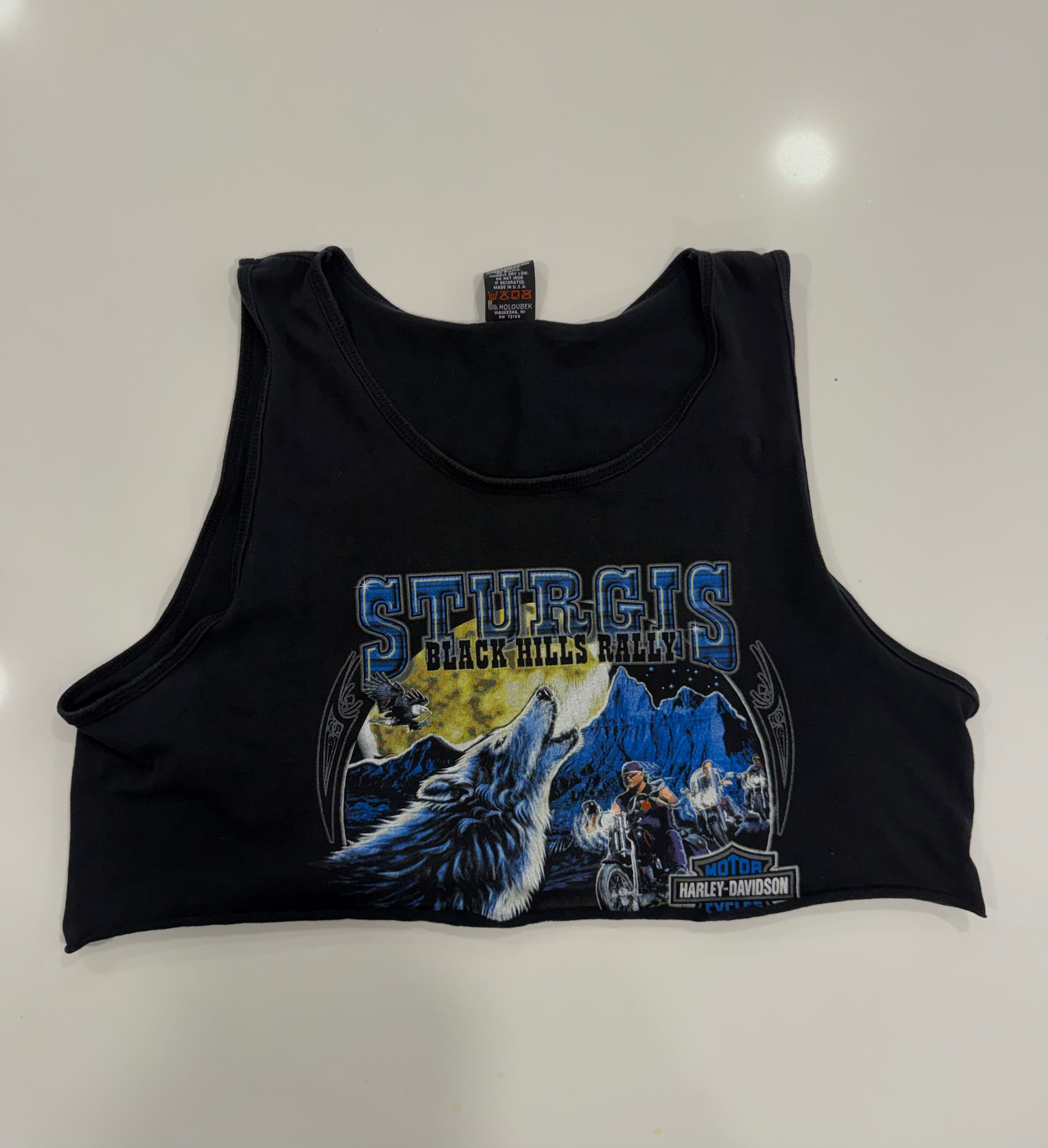 Sturgis wolf cropped tank