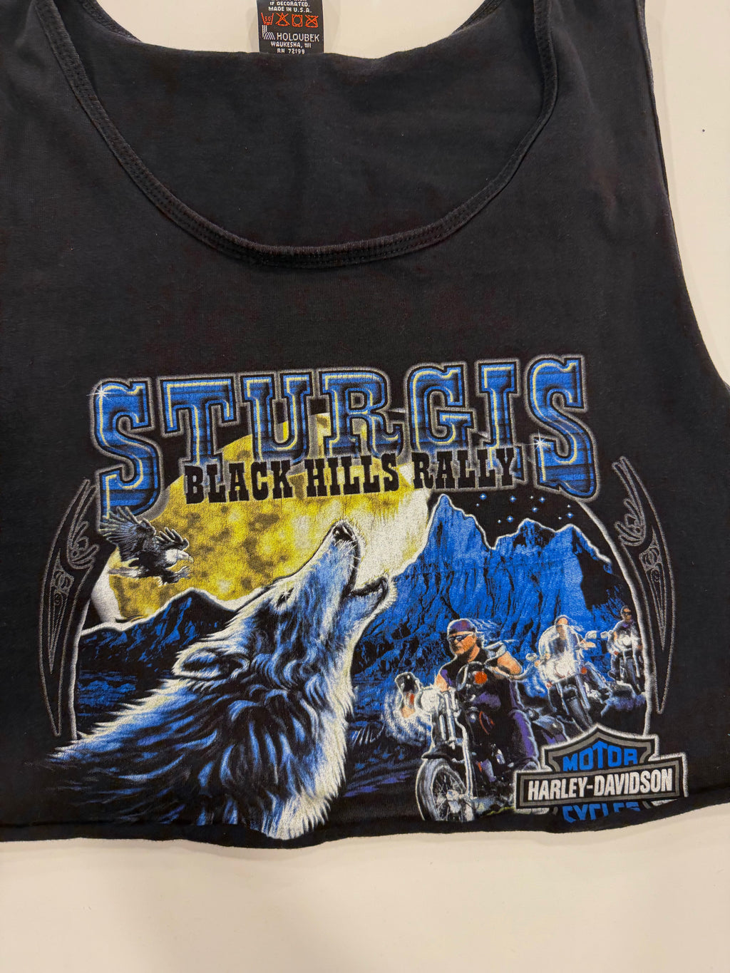 Sturgis wolf cropped tank