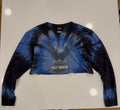 Ohio blue tie dye cropped ong sleeve