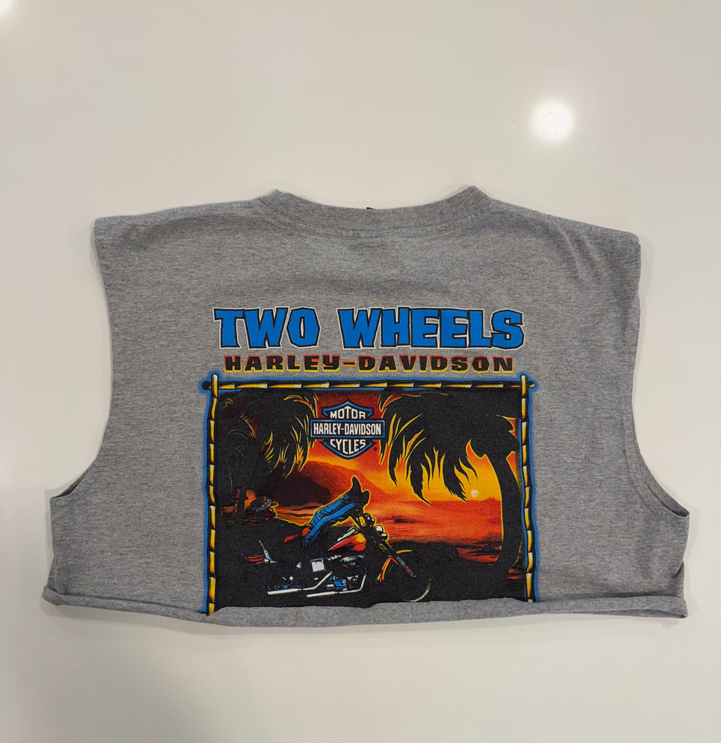 Hawaii flaming eagle cropped muscle tank