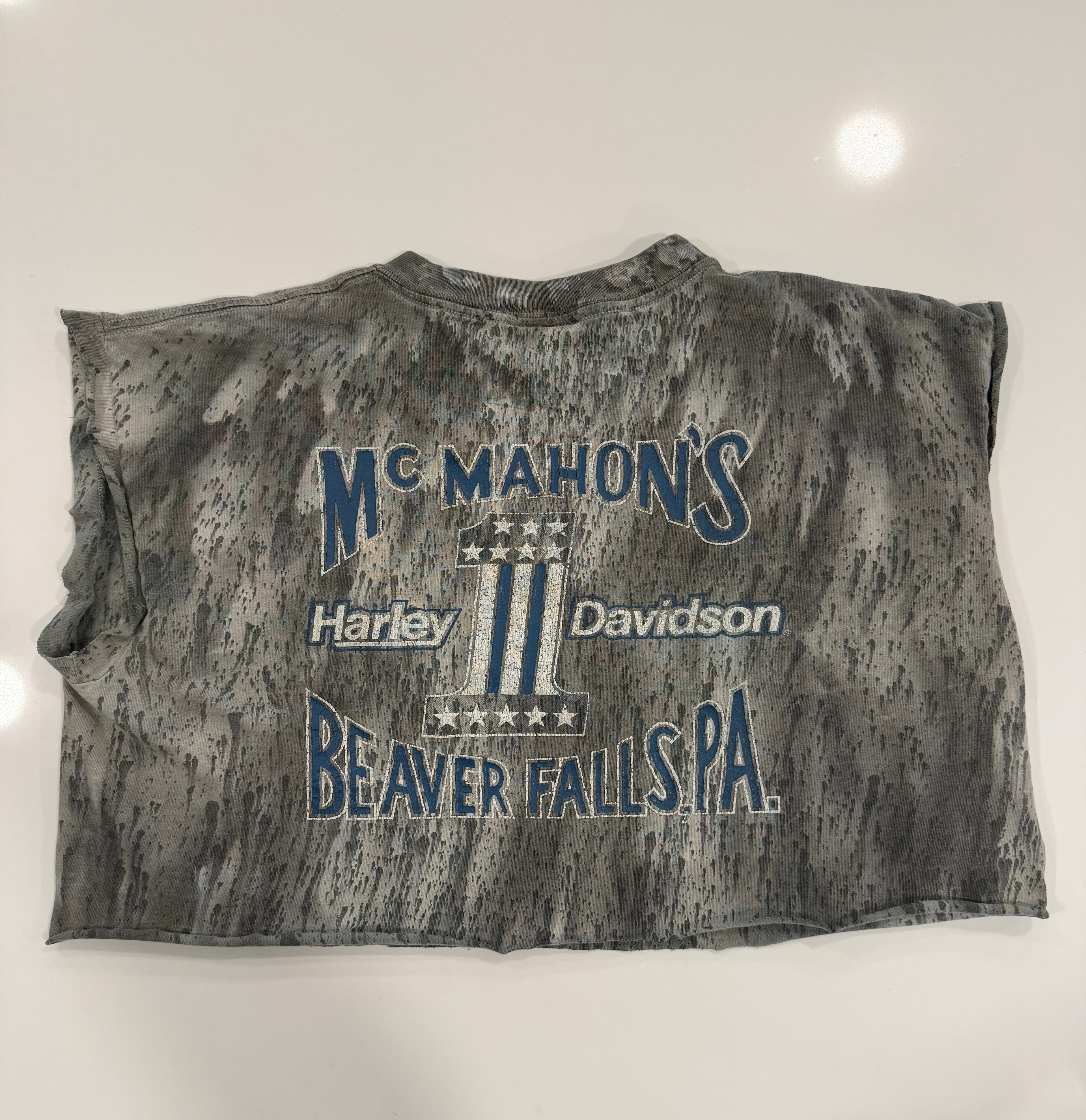 PA eagle tie dye cropped tee