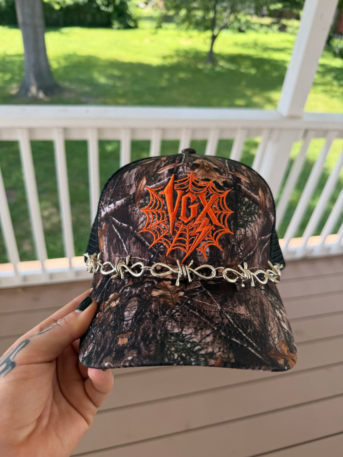 VGX camo trucker hat
