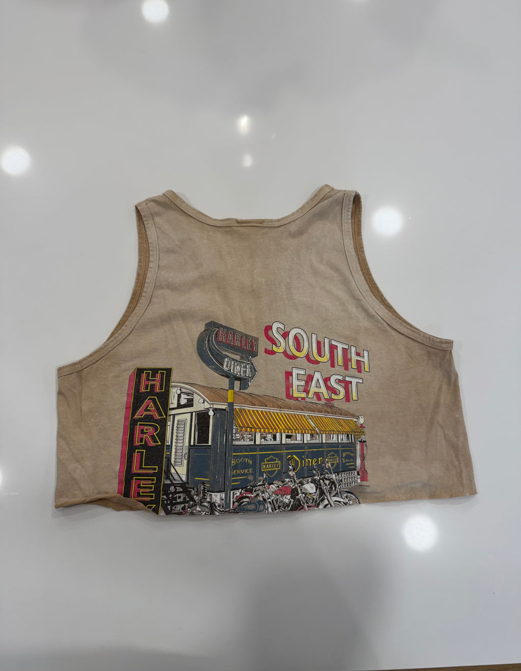 Tan cropped tank