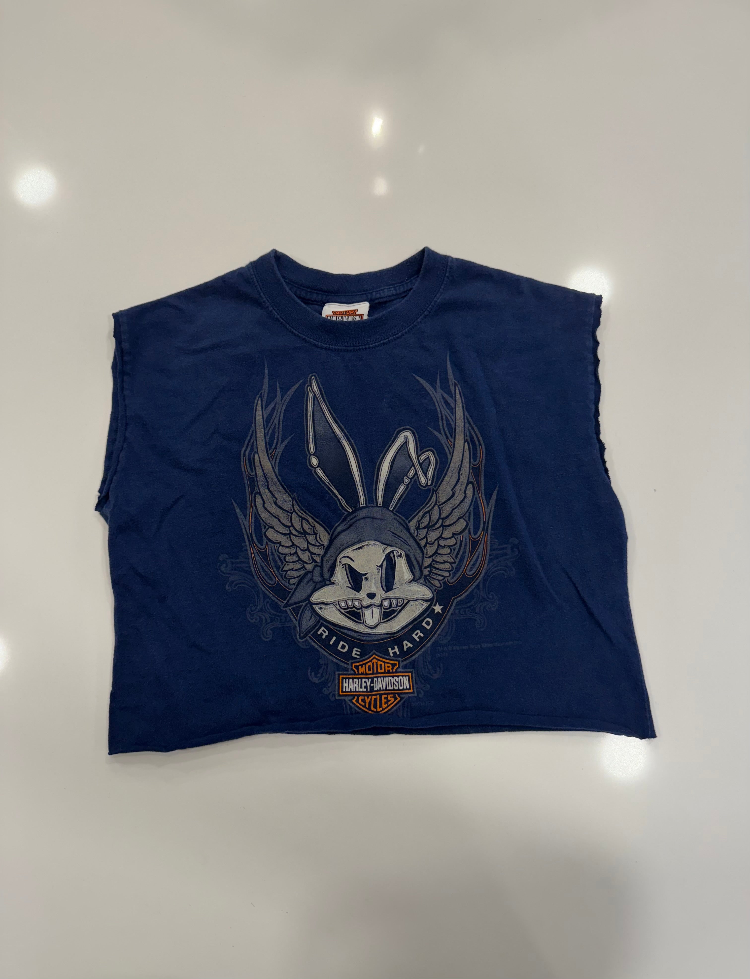 Looney tunes skull bunny crop