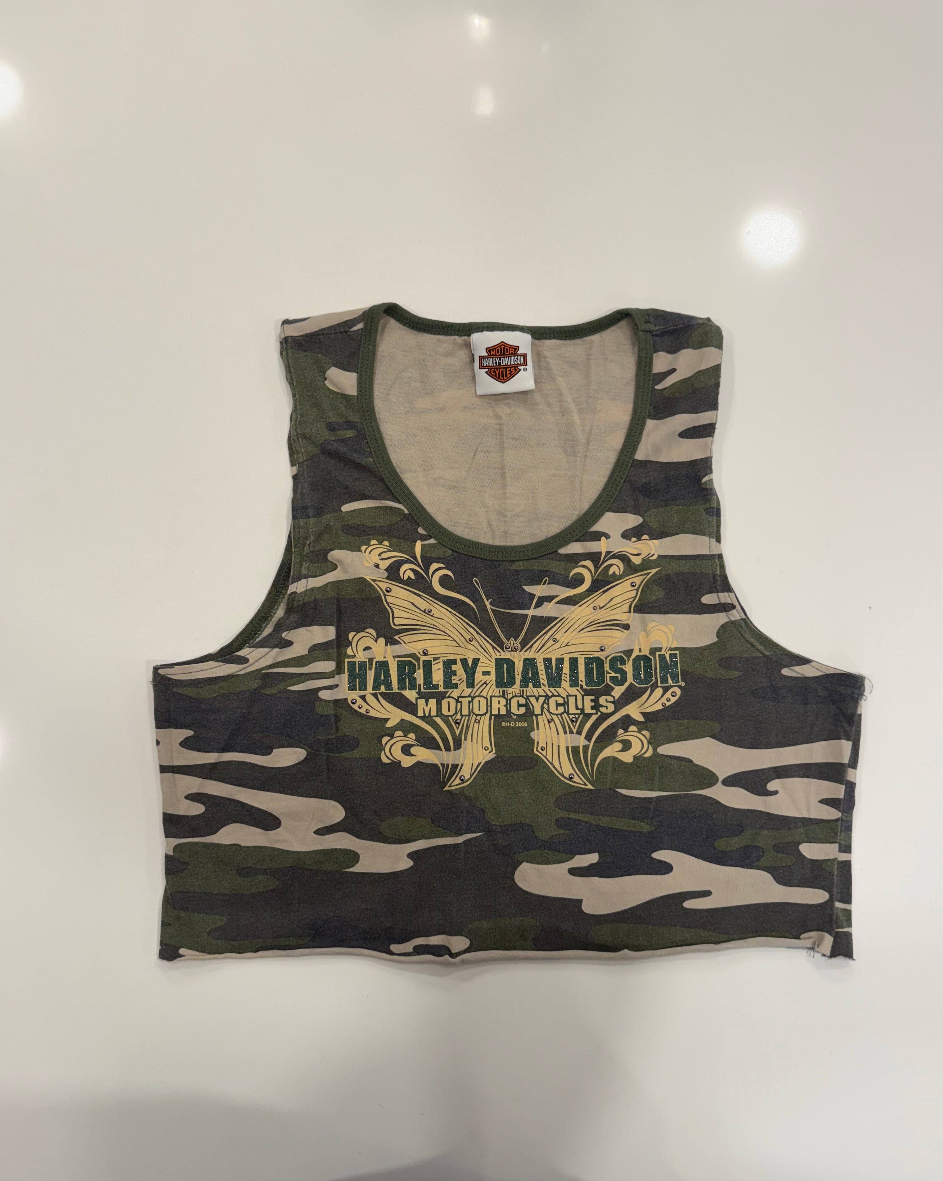 Camo Y2K cropped tank