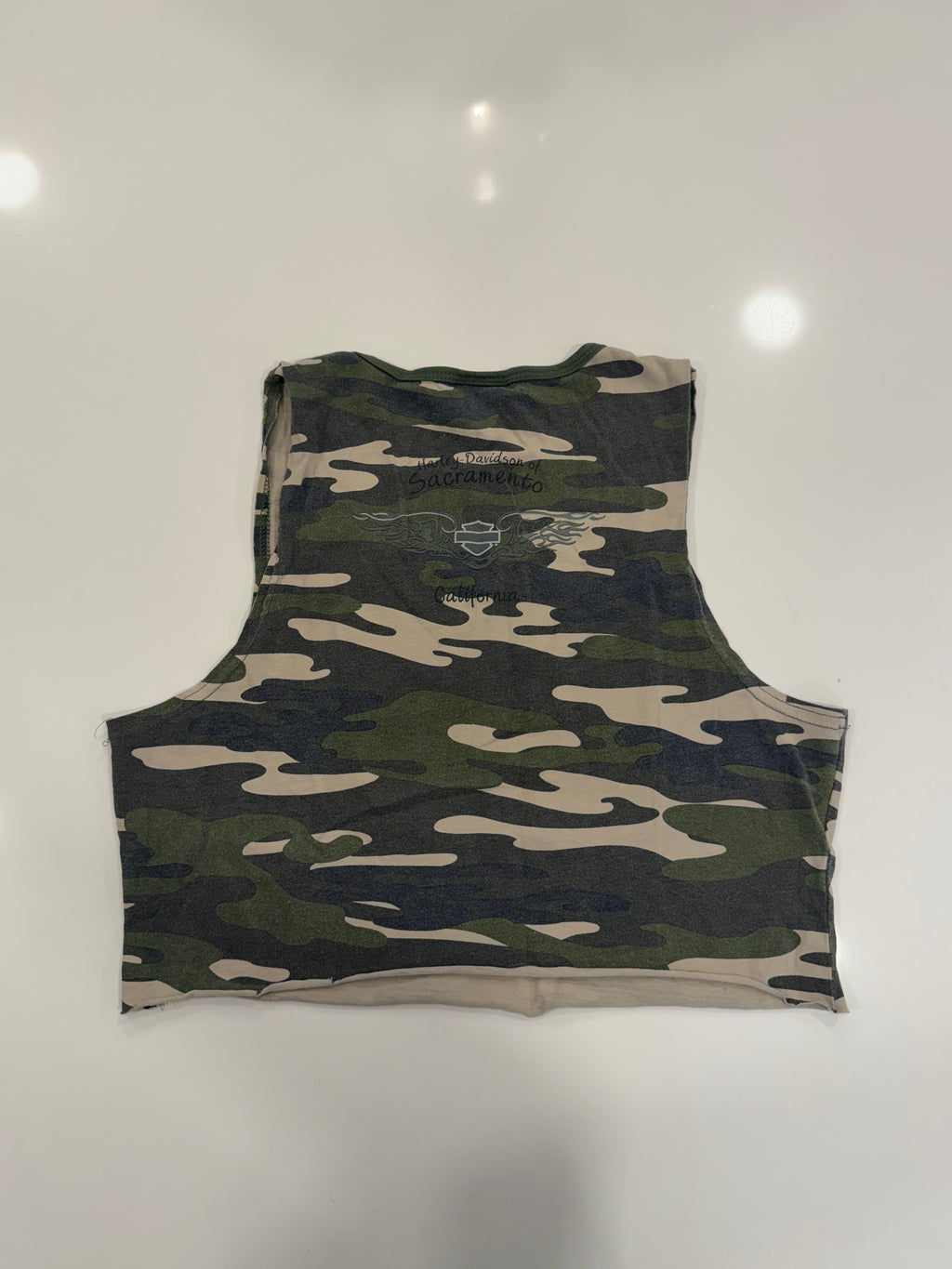 Camo Y2K cropped tank