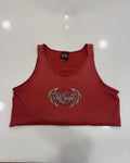 Faded red cropped tank