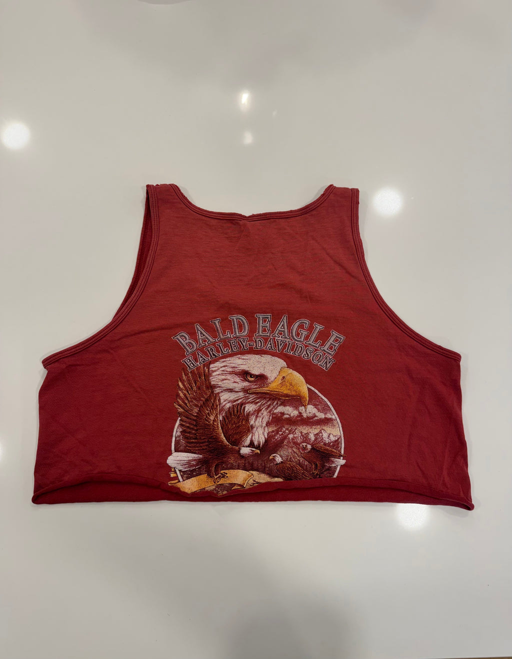Faded red cropped tank