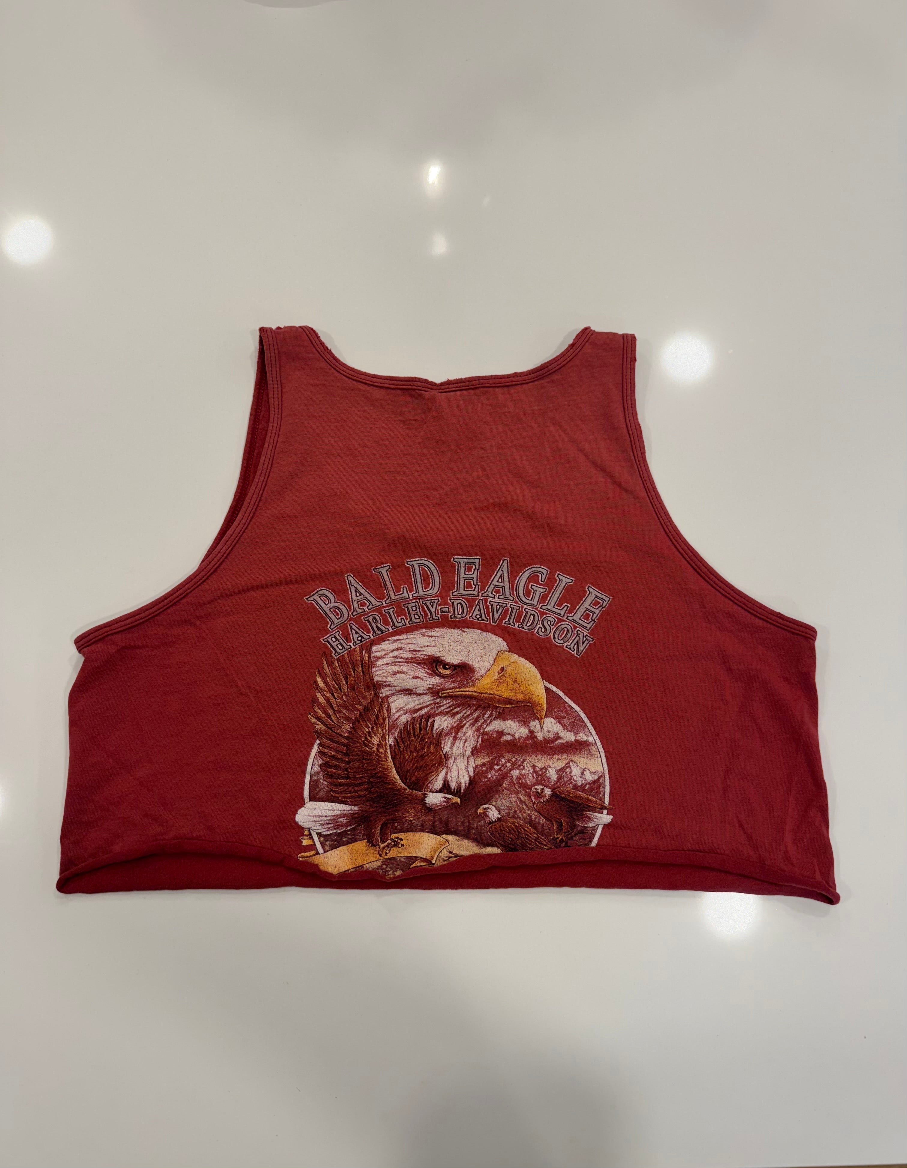 Faded red cropped tank
