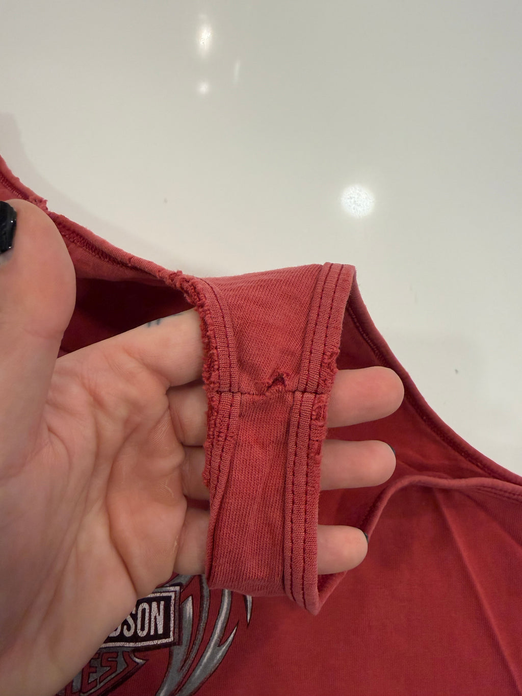 Faded red cropped tank