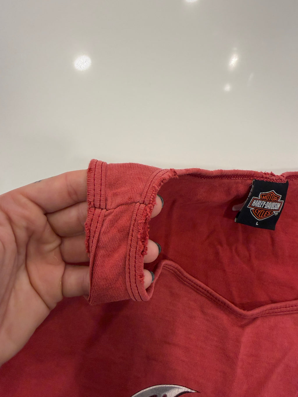 Faded red cropped tank
