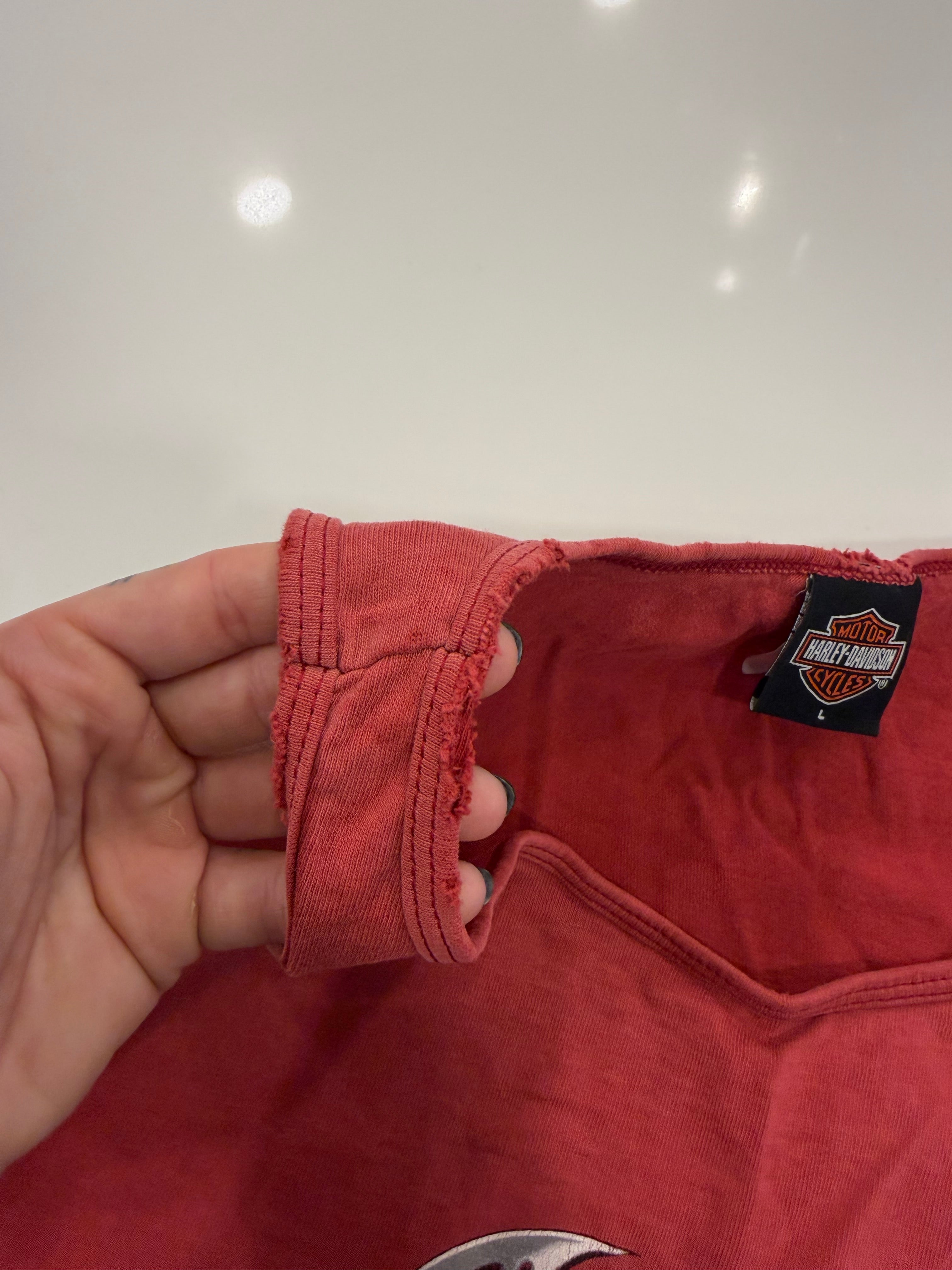 Faded red cropped tank