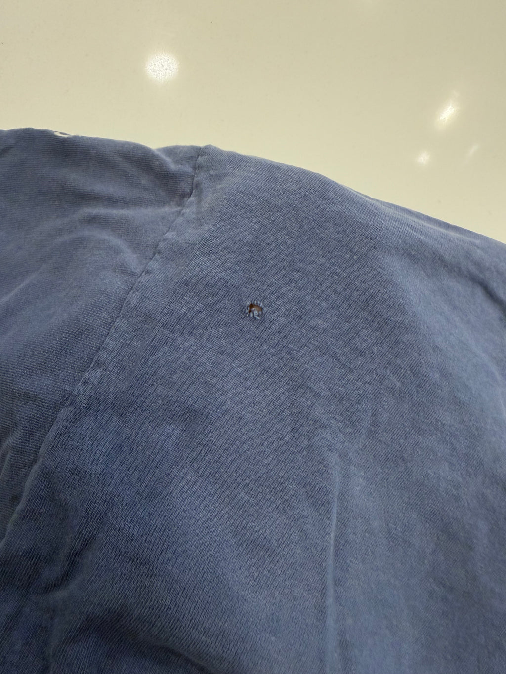 Faded baby blue crop