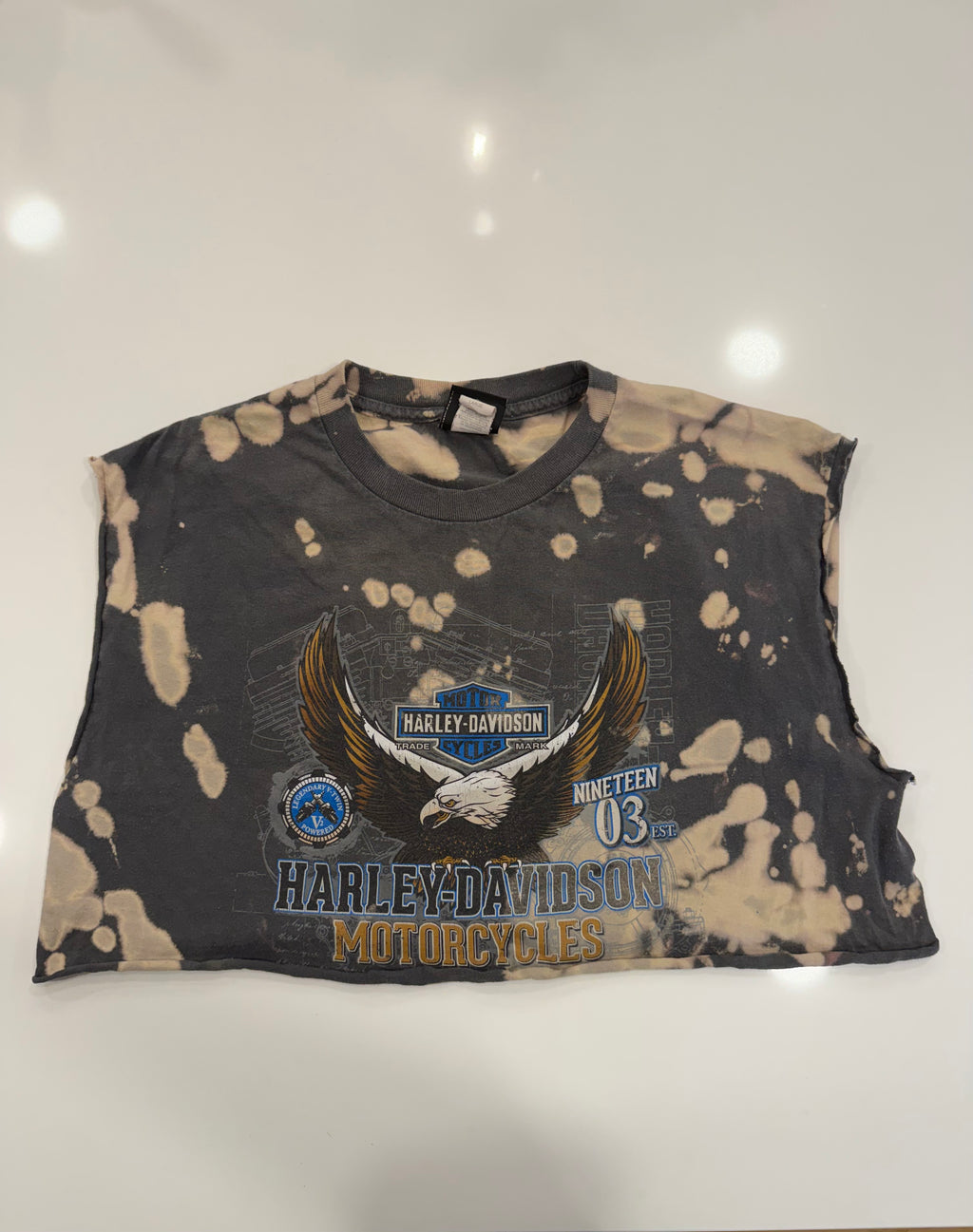 Grey tie dye cropped