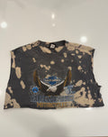 Grey tie dye cropped