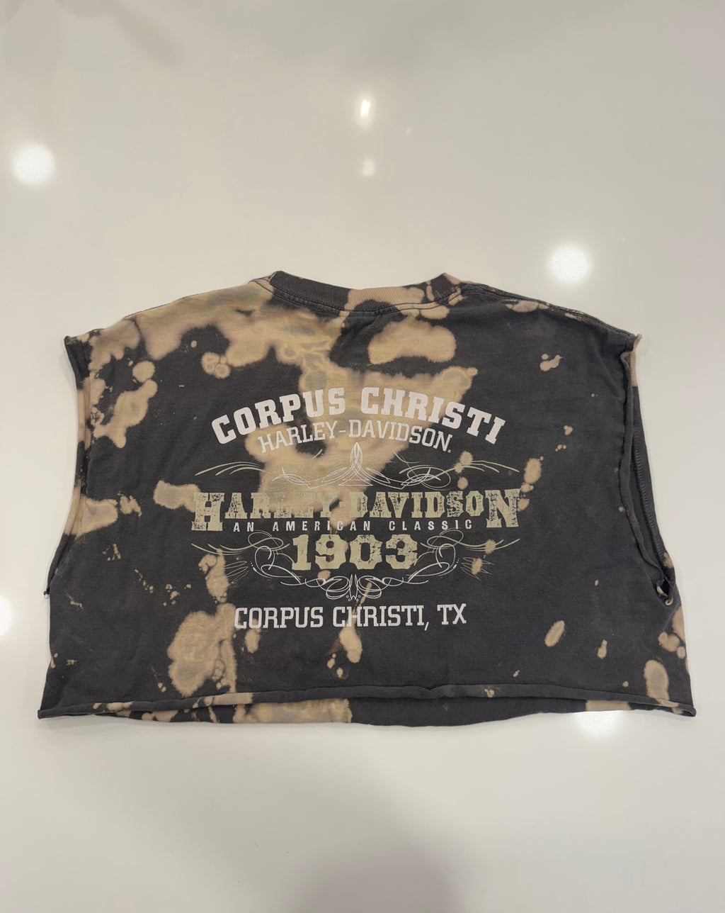 Grey tie dye cropped