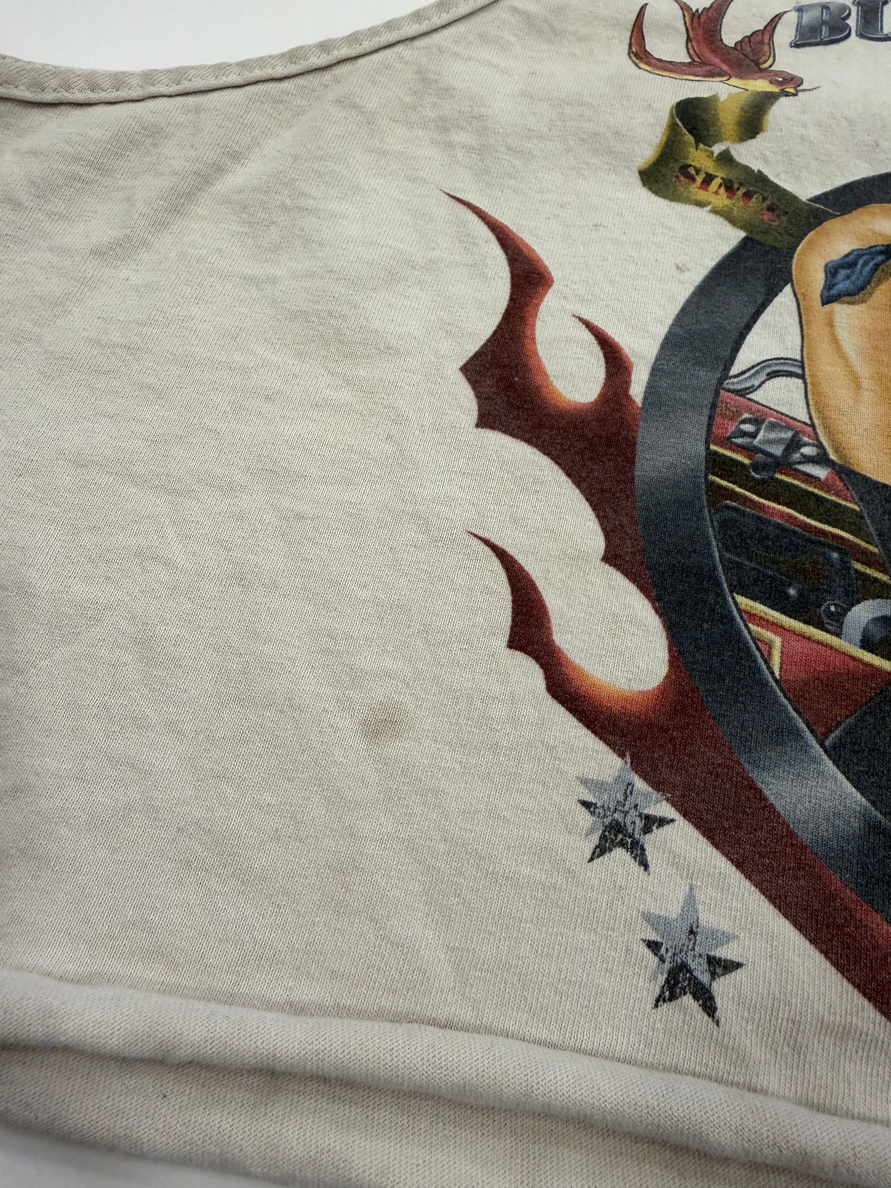 Built to last patriotic cropped tank