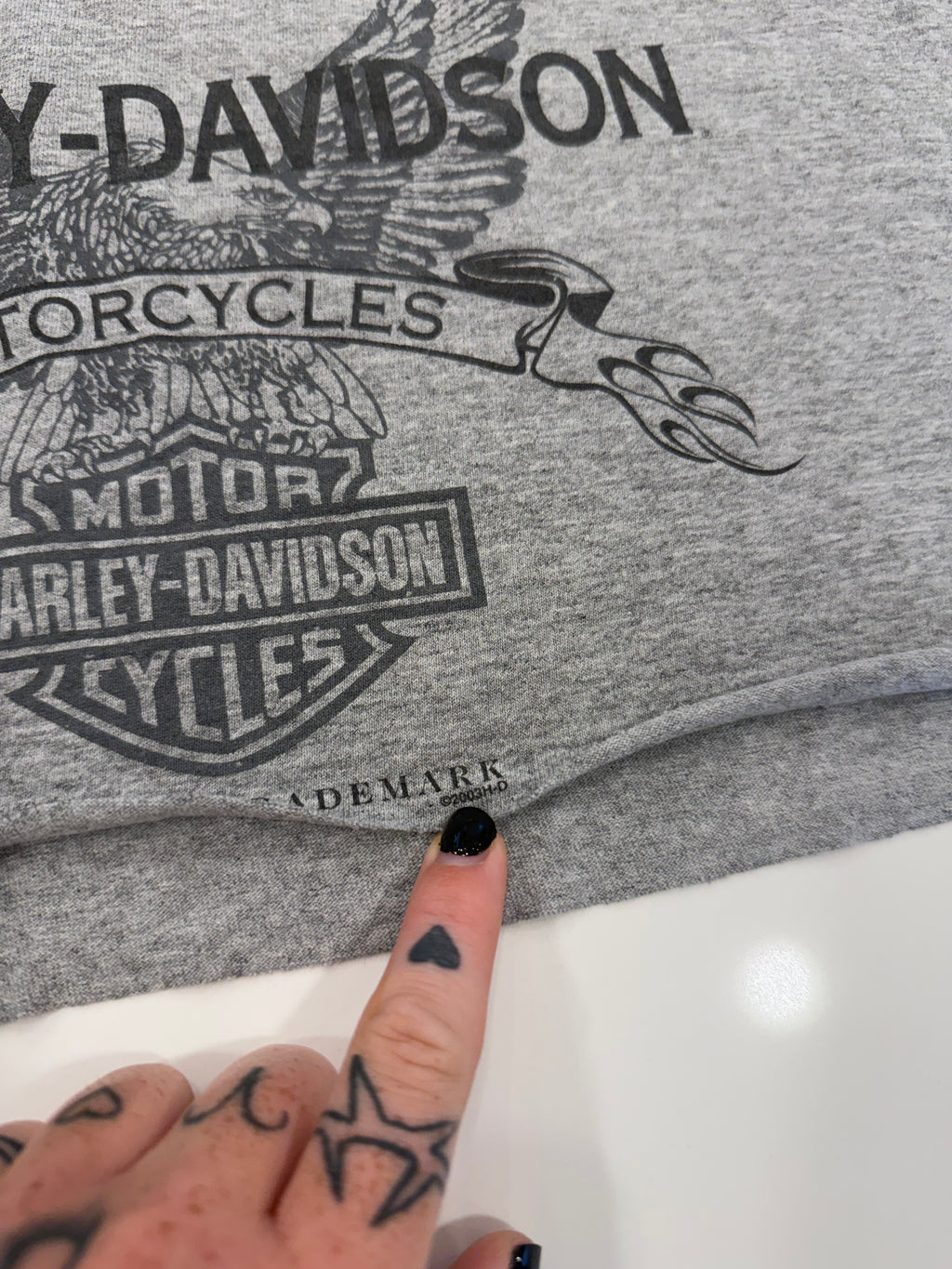 Grey cropped tank
