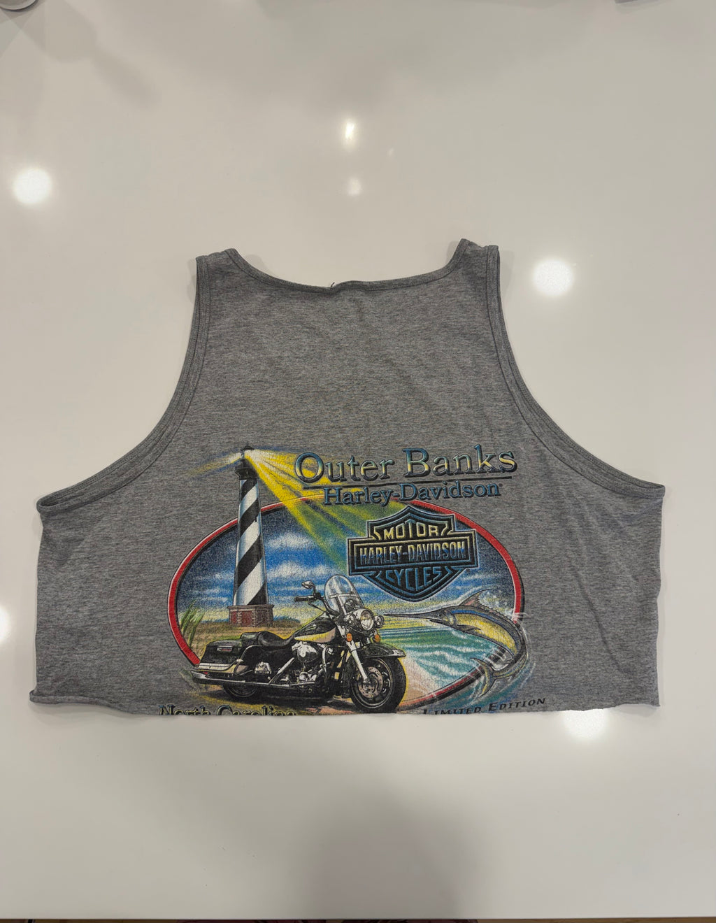 Grey cropped tank