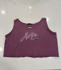 Retro purple shop vibes cropped tank