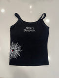 Spiderweb red ruby womens tank