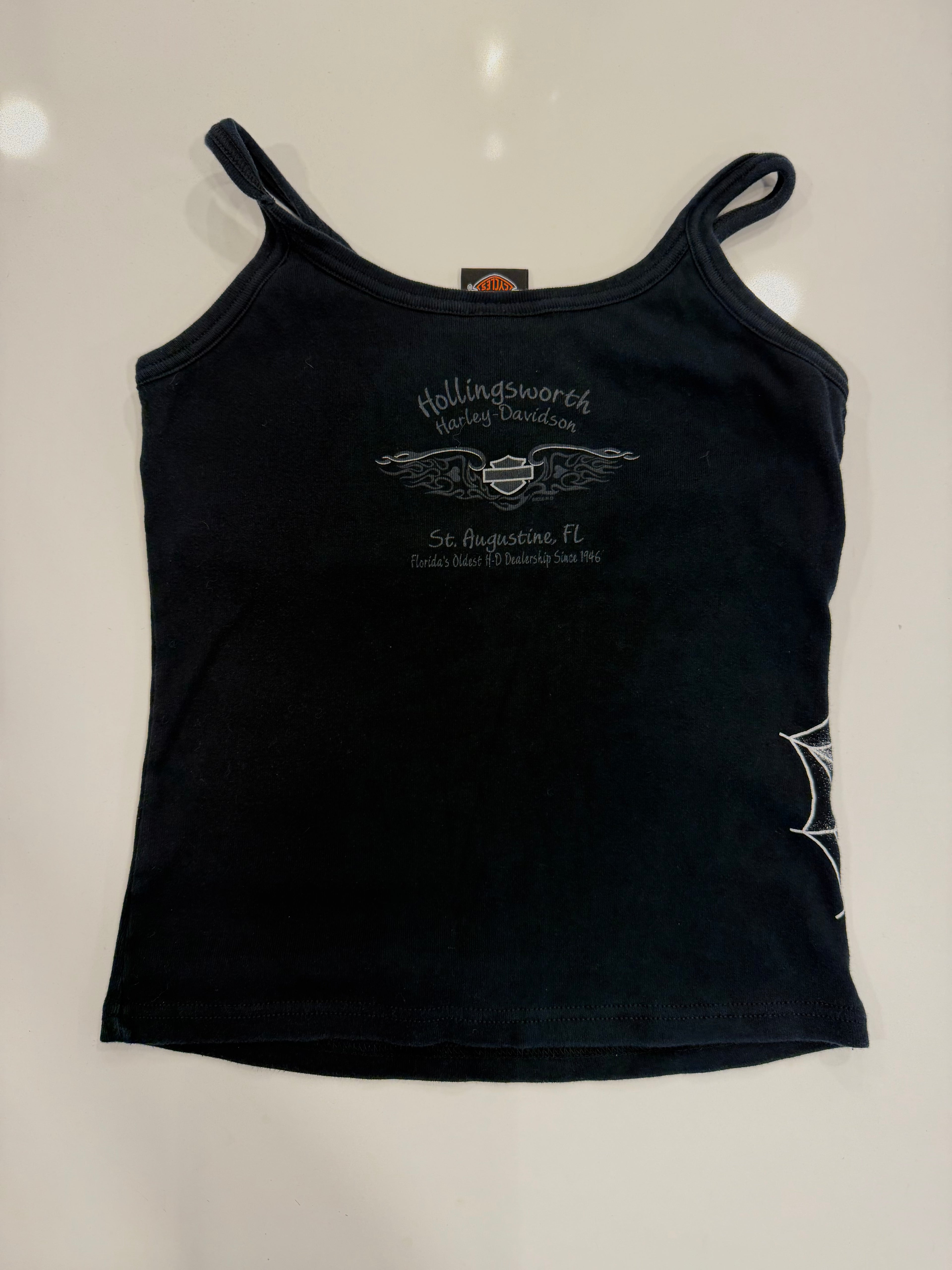 Spiderweb red ruby womens tank