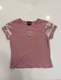 Coral/baby pink camo baby tee
