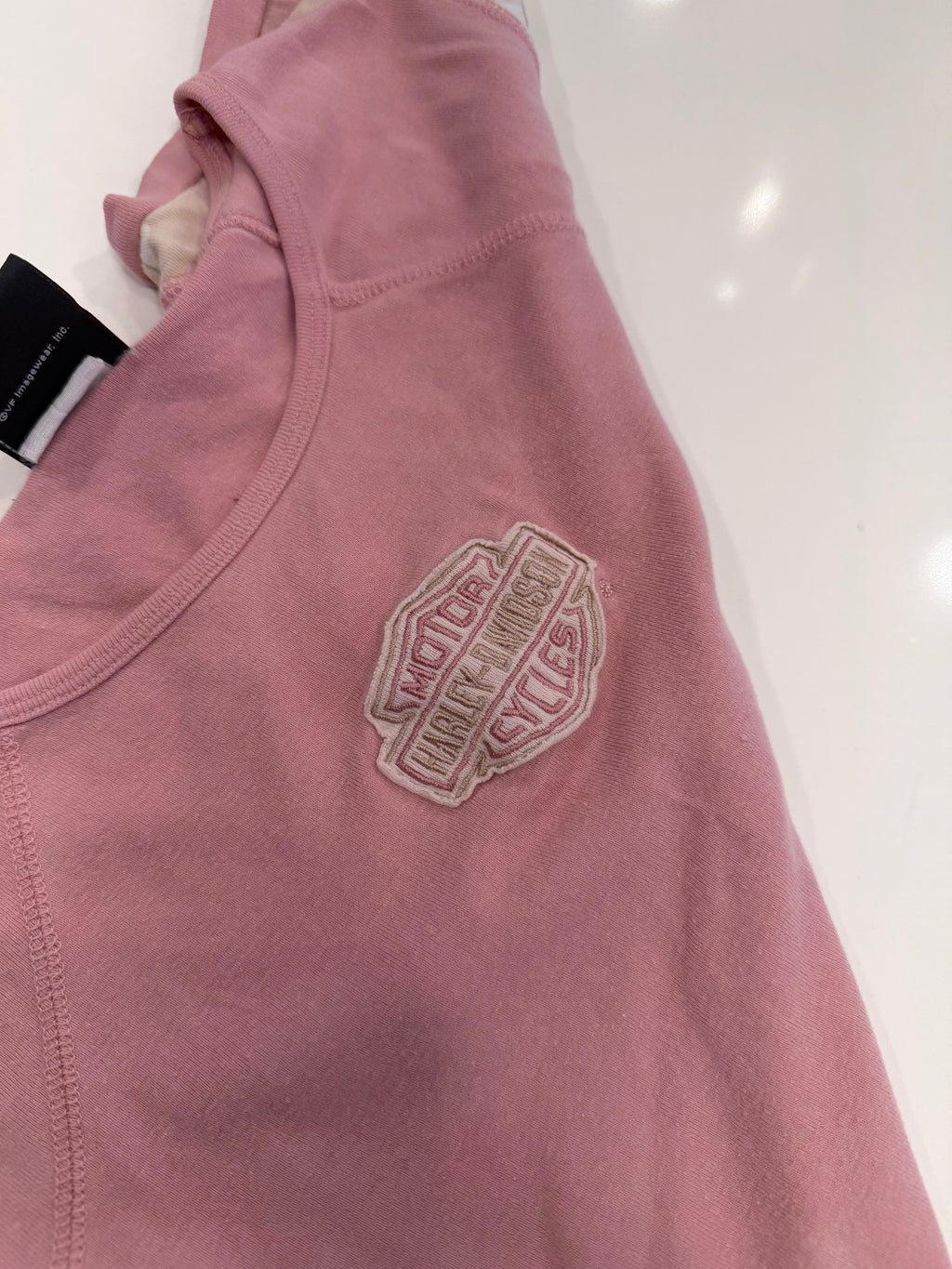 Coral/baby pink camo baby tee