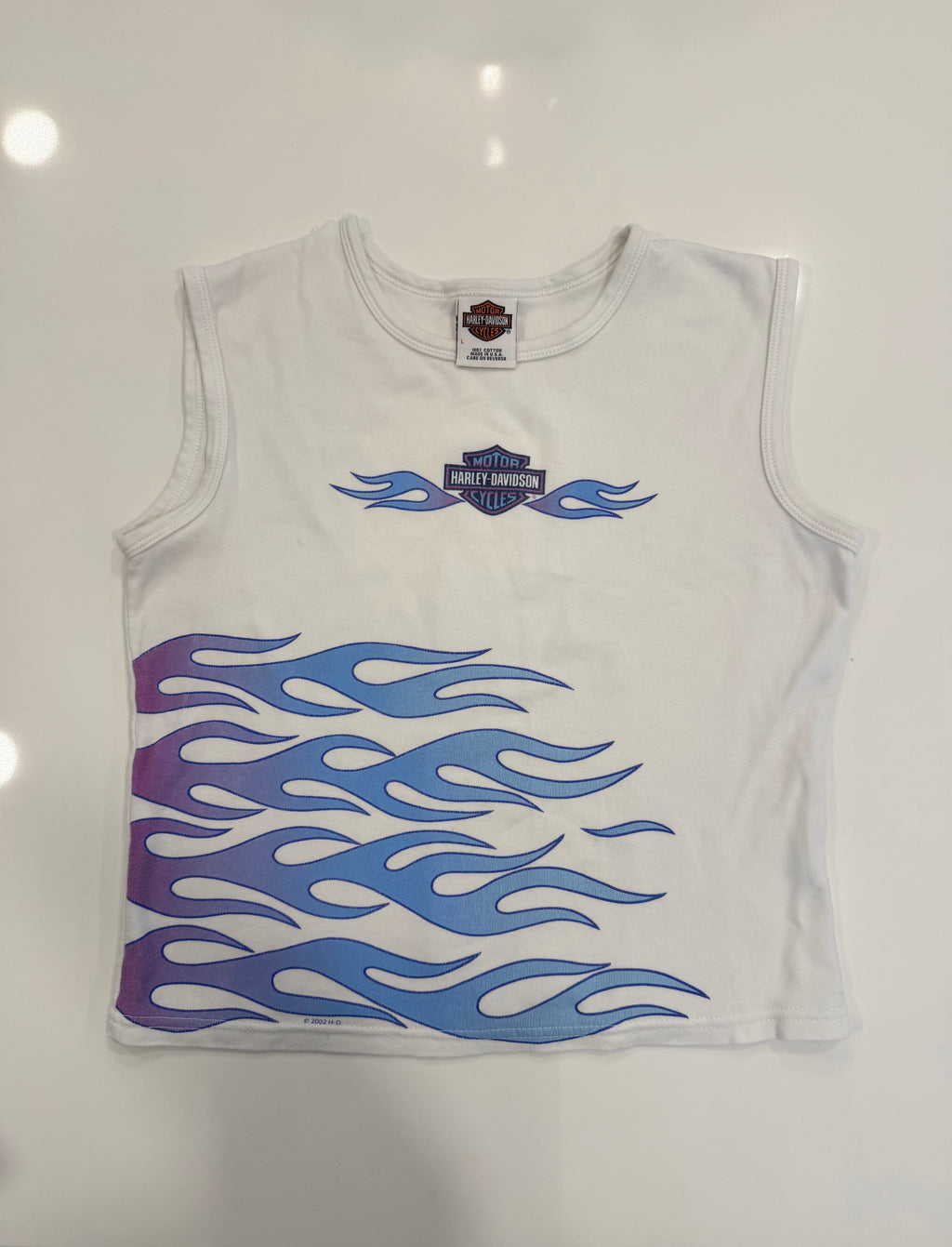 Blue and purple white tank L