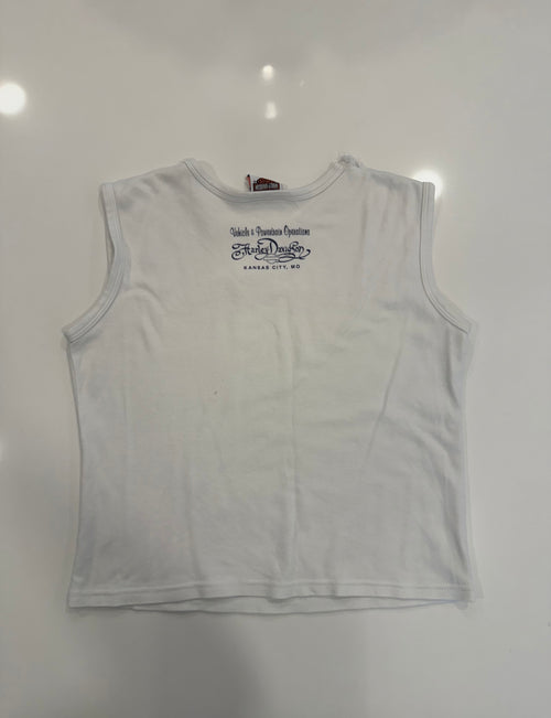 Blue and purple white tank L