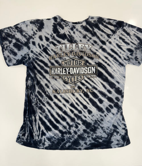 Blue/grey/white tie dye tee