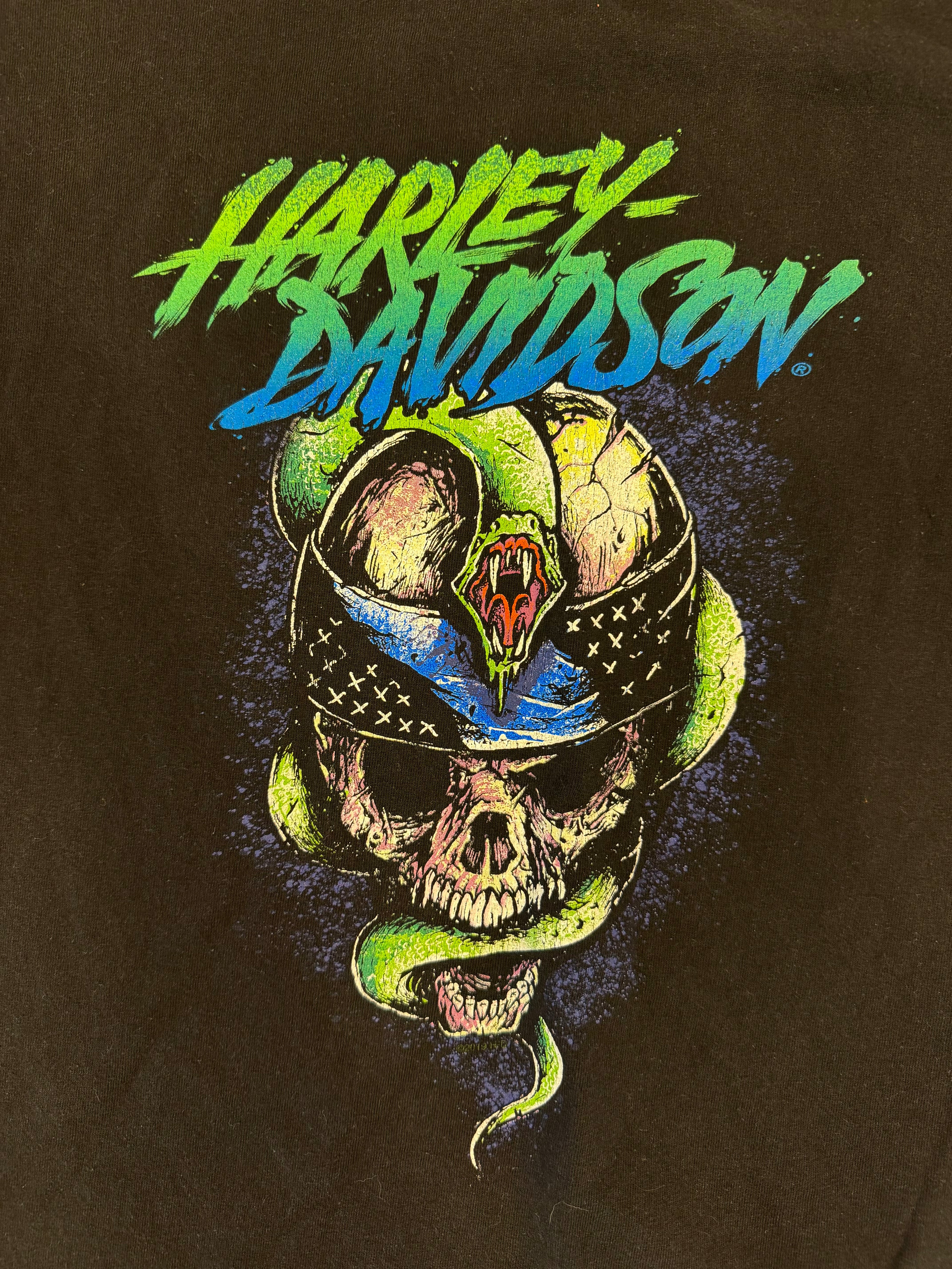 Neon snake/skull tee