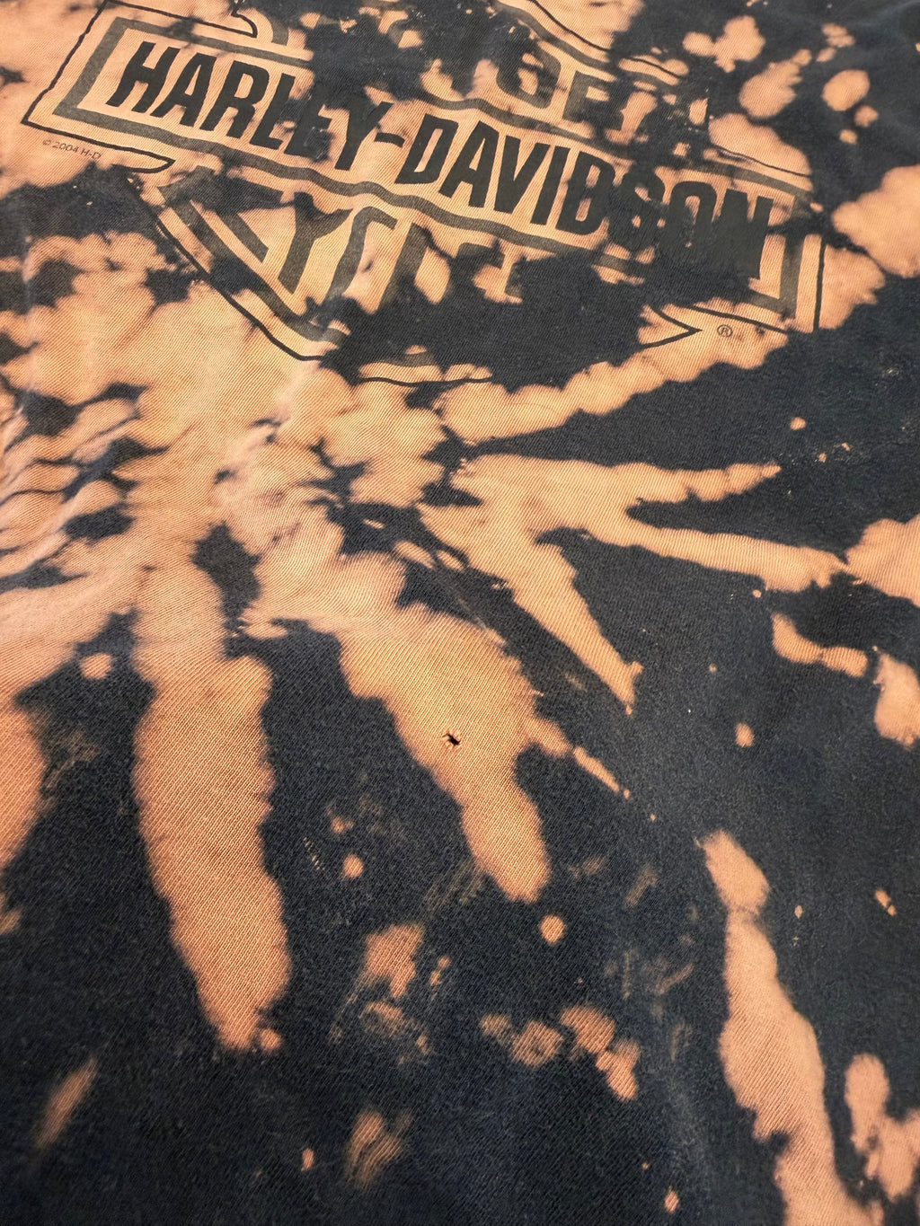 Tan and black bleached tee
