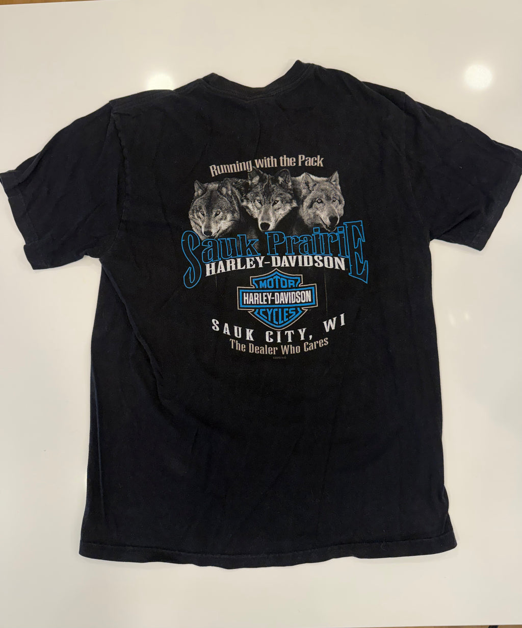 Tatted badass Harley girl tee