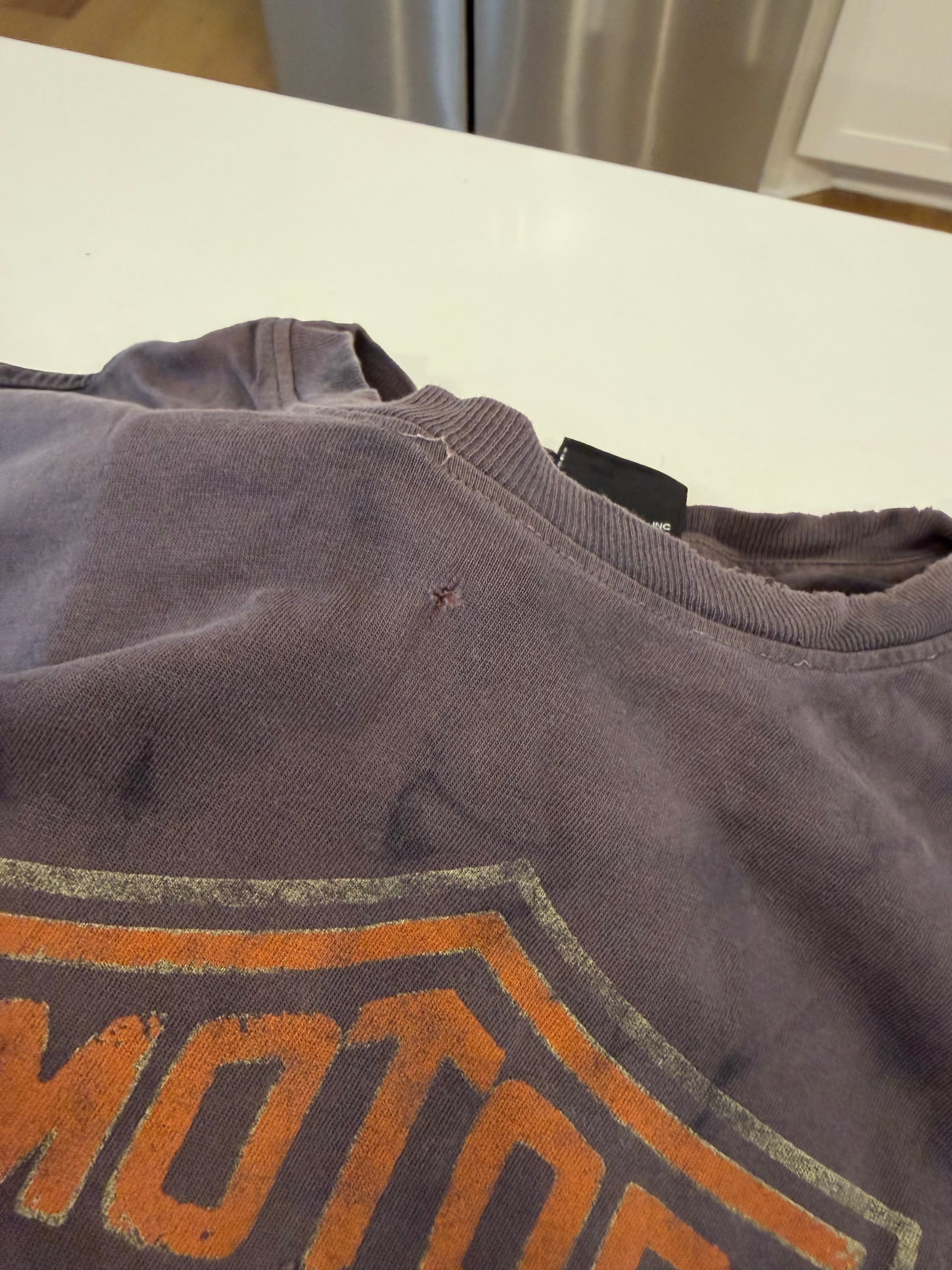 Faded grey/brown bleached tee