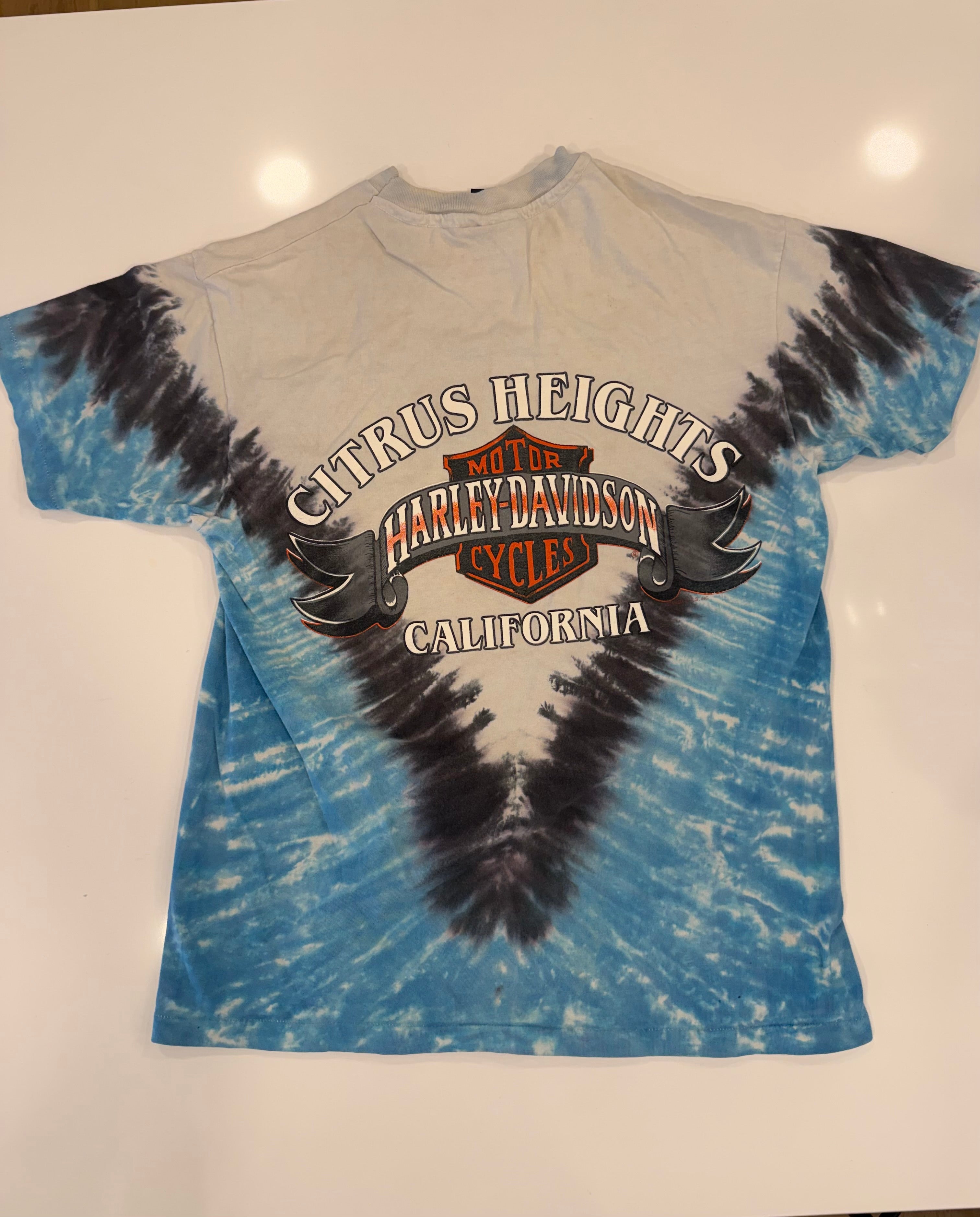 Tie dye eagle tee