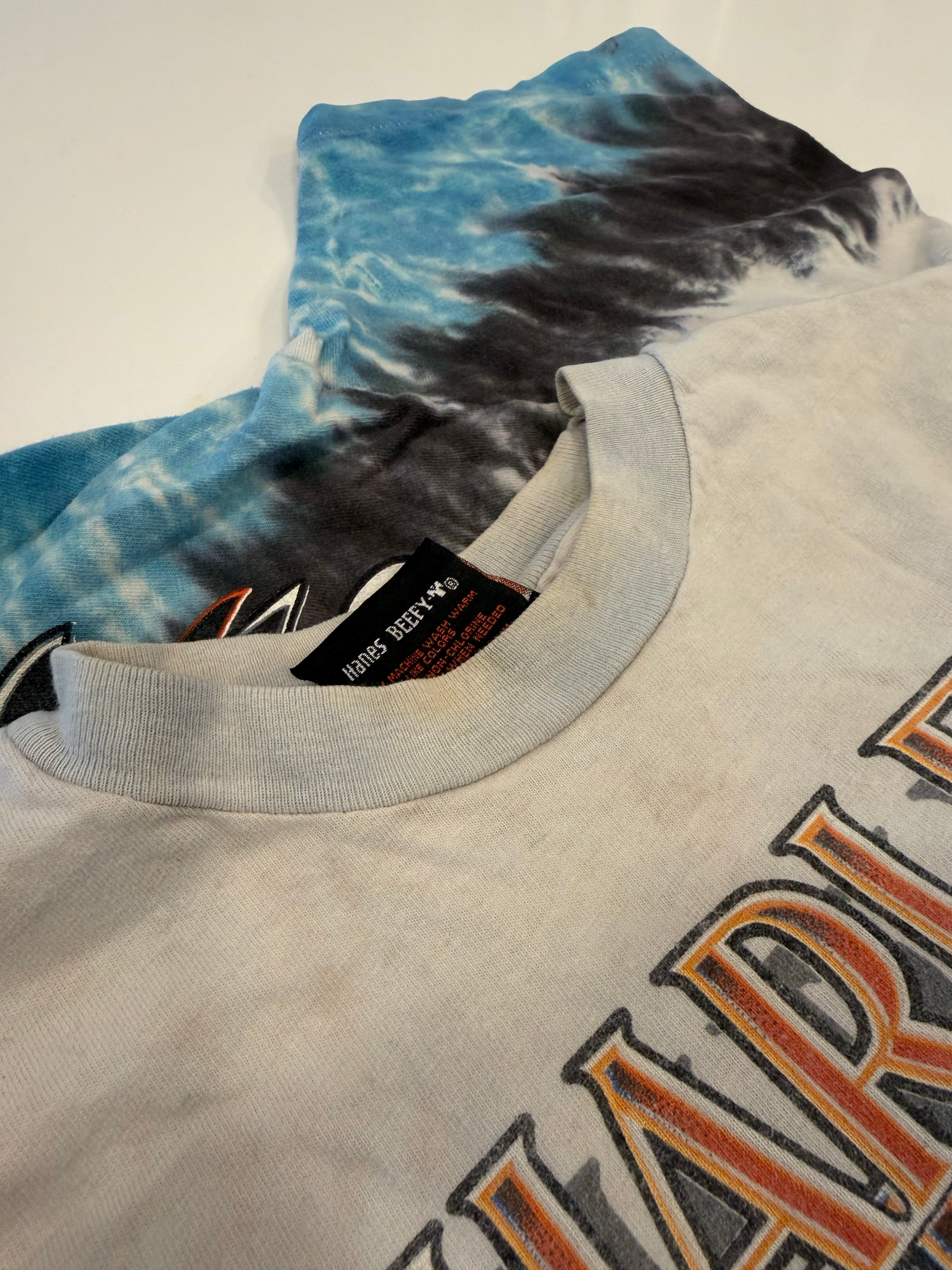 Tie dye eagle tee