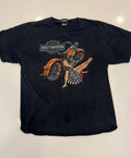 Striped pin-up girl tee